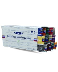 Satya Geassorteerd Wierook Pakket 1 (12 dozen) 15 gram