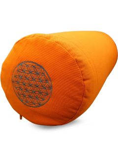 Yoga Bolster Katoenen Twill - Flower of Life Oranje
