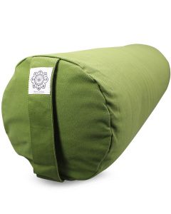 Yoga Bolster Geverfd Katoenen Twill - Effen Olijfgroen