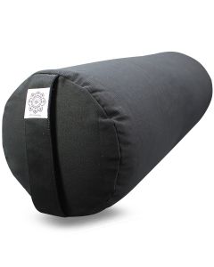 Yoga Bolster Geverfd Katoenen Twill - Effen Zwart