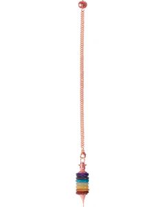 Chakra Pendel Koper 7 Ringen