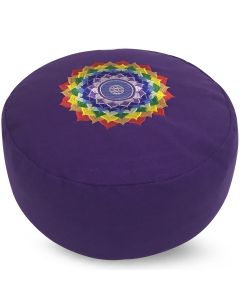 Meditatiekussen Chakra Lotus paars 36x17cm