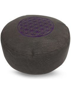 Meditatiekussen stonewash Flower of Life 36x17cm