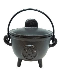 13cm Pentacle Cast Iron Cauldron