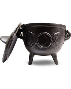 Cast Iron Cauldron Tripple Moon 13 cms