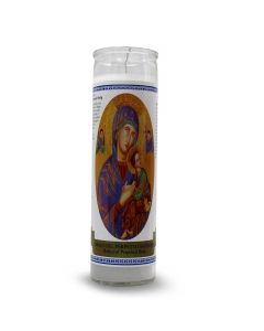Labelled candle Mother of Perpetual Help