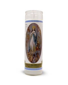 Labelled Candle Immaculate Conception