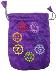 Fluwelen Tas Paars-Chakra
