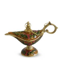 Brass Lamp Alladin Meena Color 12cm