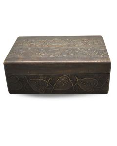Storagebox gold copper with leaves