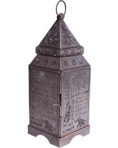 Lantaarn Luck Zilver Antique 12 X 4.5 In