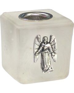 Glazen Kubus Mini-Kaarshouder- Mat-Camael