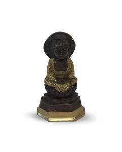 Messing Boeddha Op Lotus 10Cm