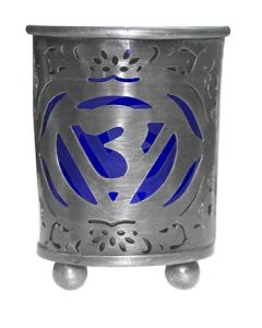 Chakra Votief Houder Kobalt Glas Insert - Derde Oog