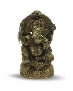 Ganesh Zit 20 Cm Gouden Afwerking