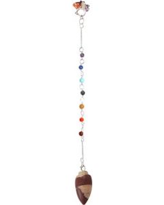 Edelsteen Pendel Chakra Ketting Gebogen Shiva Lingam