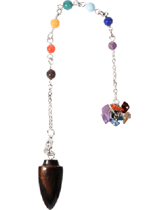 Edelsteen Pendel Chakra Ketting Gebogen Tijgeroog