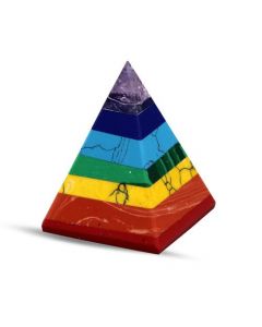 Stenen piramide - 7 chakra 25-30 mm