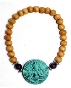 Armband van Sandelhout Turquoise Tara