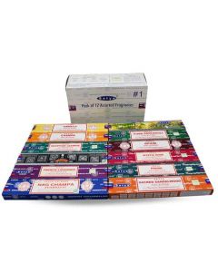 Satya Geassorteerd Wierook Pakket 1 (12 dozen) 15 gram