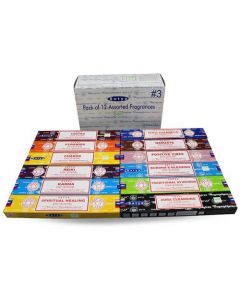 Satya Geassorteerd Wierook Pakket 3 (12 dozen) 15 gram