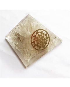 Orgone Piramide Seleniet Shree Yantra 40-45mm