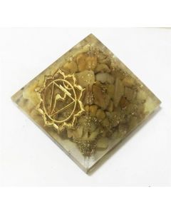 Orgoniet Piramide-Zonnevlecht Chakra, Gele Jaspis