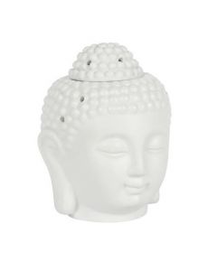 Boeddha hoofd oliebrander - wit