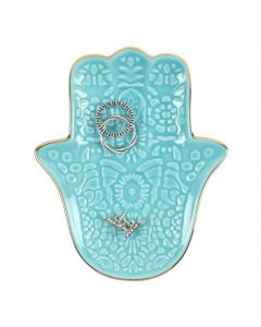 Turquoise Hamsa Hand Schotel 