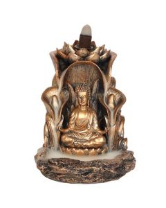 Bronze Boeddha Backflow Wierookbrander