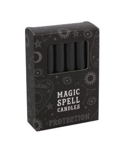 Magic Spell Kaarsen 'Protection' (Zwart - 12 stuks)