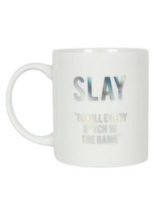 Mok "Slay" met hologramletters 