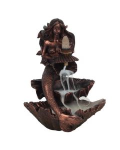 Bronzen Effect Zeemeermin Backflow Wierookhouder