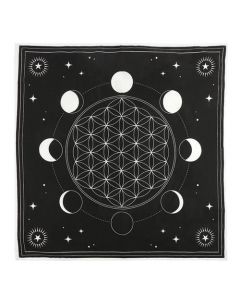 Maan Fases Kristal Grid Altaar Doek 70x70cm