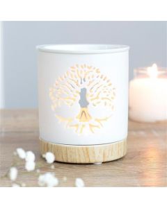 White Tree Of Life Cut Out Oil Burner