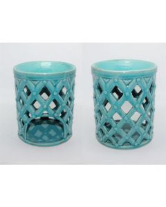 Aromabrander 13x13x16cm. Blauw