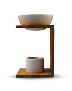Modern design Aromabrander hout keramiek 10x10x17