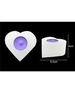 Selenite Candle Holder Heart Shape