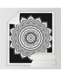 Microvezel Deken Zwart & Wit 130x150cm