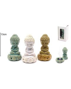 Aromabrander Boeddha Assorted Colour 7x7x13cm 