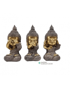Drie boeddha's horen zien zwijgen