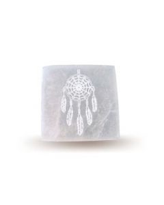 Selenite Incense Holder Dream Catcher 10cm