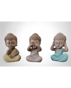 Horen zien zwijgen Boeddha beeldjes