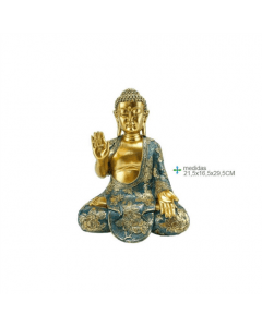 Boeddha beeld goud 30 cm