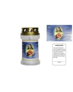 Gelabelde kaars God beware je en zegene je