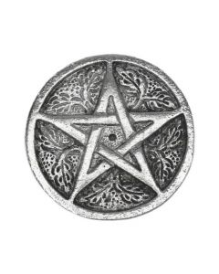 Incense Holder with Pentacle Antique Finish