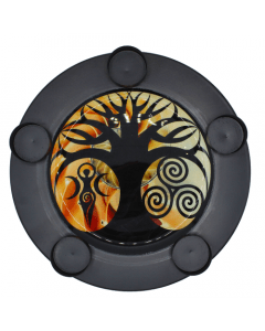 TeaLight Holder & Charger Plate Tree of Life 