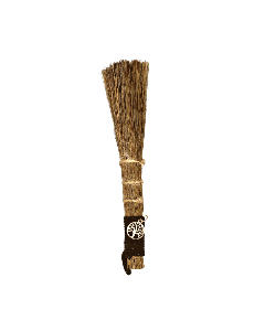 Broom with Metal Tree Of Life Symbol