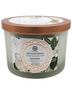 Green Tree Gemstone Candle Spiritual Balance Jasmine 256g