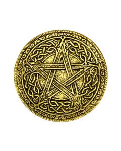 Incense holder gold Pentacle Antique Finish